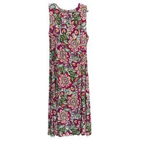 Soft Surroundings Maxi Dress Womens Size 1X Floral Sleeveless colorful stretch